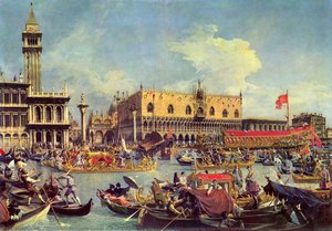 Die Rückkehr Des Bucintoro Zum Molo Am Christi-himmelfahrtstag — Giovanni Antonio Canaletto