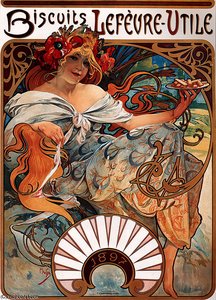 Biscuits Lefevre-utile Litho — Alphonse Mucha