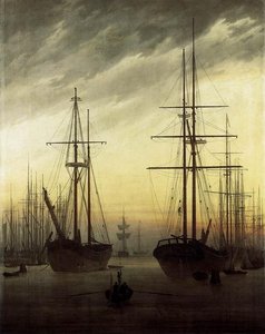 View Of A Harbour — Caspar David Friedrich