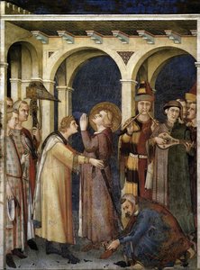 St. Martin Is Knighted (scene 3) — Simone Martini