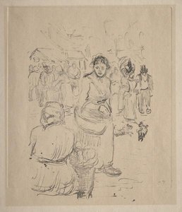 At The Market — Camille Pissarro