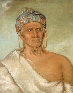 Lay Láw She Kaw, Risale Il Fiume, Un Capo Anziano — George Catlin