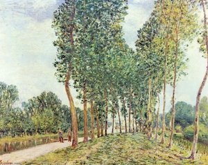 Ufer Der Loing Bei Moret — Alfred Sisley