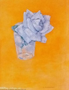 Rosa Blanca En Cristal — Piet Mondrian