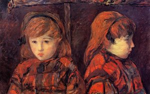 Double Portrait Of A Young Girl (mademoiselle Lafuite.) — Eugène Henri Paul Gauguin
