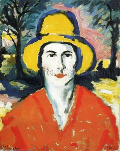 Portrait Of Woman In Yellow Hat — Kasimir Sewerinowitsch Malewitsch