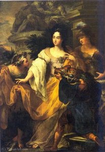 Minerva, Mercury And Plutus Pay Homage To The Princess Anna Maria Luisa De 'medici — Antonio Bellucci