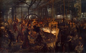 German Eisenwalzwerk (moderne Cyklopen) The Iron Rolling Mill (modern Cyclopes) — Adolph Von Menzel