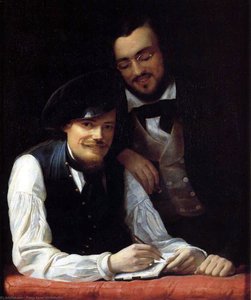 Self Portrait Of The Artist With His Brother, Hermann — Franz Xavier Winterhalter