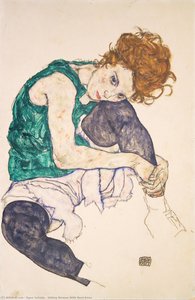Mujer Sentada Con Rodilla Dobleada — Egon Schiele