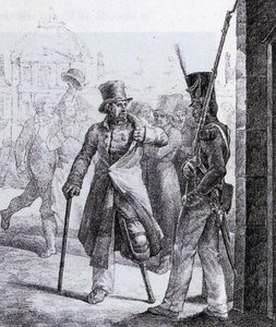 Schweizer Gardisten Und Verwundeter Veteran — Théodore Géricault