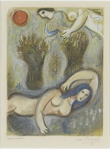 Boaz Sa Prebudí A Vidí Rut' Pod Nohami — Marc Chagall