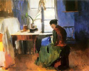 Sewing Woman — Harriet Backer