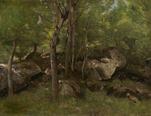Rochers Dans La Forêt De Fontainebleau — Jean-baptiste-camille Corot