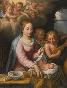 Virgin And Child With Angels — Hendrik Goltzius
