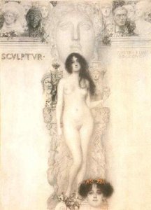 Sculpture(finished Drawing For) - Escultura (dibujo Terminado Para) — Gustav Klimt