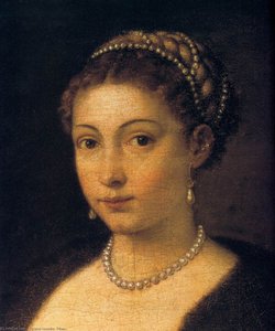 Donna Con Cappotto Di Pelliccia (dettaglio) — Tiziano Vecellio