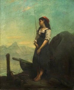 Italian Fisher Girl With A Rod — Stanhope Alexander Forbes