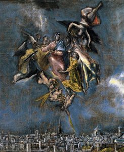 View And Plan Of Toledo (detail) — El Greco