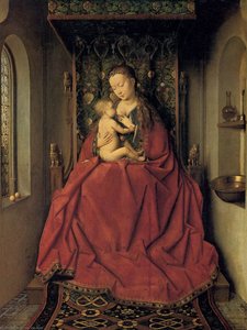 Maria Mit Säugling Auf Thron — Jan Van Eyck
