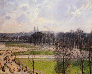 Die Tuilerien Gärten: Winter Nachmittag — Camille Pissarro