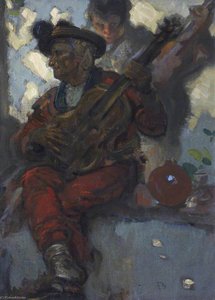 The Guitar Player — Frank Brangwyn