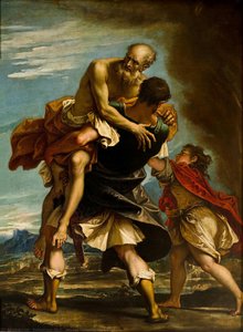 Aeneas Räddar Anchises — Sebastiano Ricci