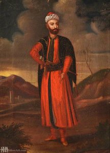 A Turk In A Landscape — Jean Baptiste Vanmour