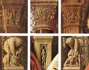 Kanon Van Der Pale İle Meryem Ana Detayı — Jan Van Eyck