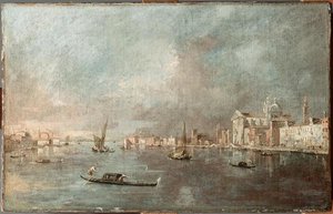 Vue De La Giudecca Avec Les Zattere — Francesco Lazzaro Guardi