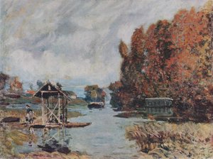 Waschfrauen Von Bougival — Alfred Sisley
