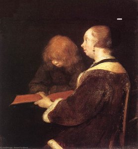 The Reading Lesson — Gerard Ter Borch