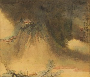Sailing By Misty Mountains — Zhang Daqian