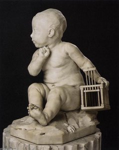 Infant With Cage — Žan-batist Pigal