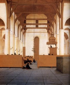 Interior Of The Church Of St Odulphus, Assendelft (detail) — بيتر يانز ساينريدام