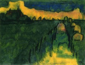 Marsh Landscape With Boathouse — Emile Nolde