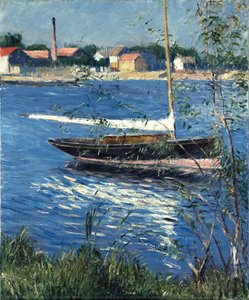 Barca All'ormeggio Sulla Senna Ad Argenteuil (bateau Au Mouillage Sur La Seine, À Argenteuil) — Gustave Caillebotte