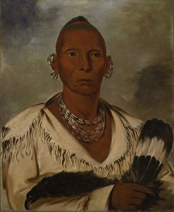 Múk-a-tah-mish-o-káh-kaik, Black Hawk, Prominent Sac Chief — George Catlin