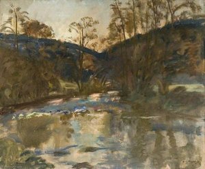Estudio De Un Paisaje Fluvial — Sir Alfred James Munnings