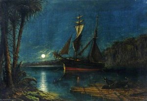 Anchored Awaiting Cargo (from The Series 'the Life Of The Slaver Orange Grove') — Stuart Henry Bell