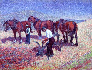 Ploughing On The Downs — Robert Polhill Bevan