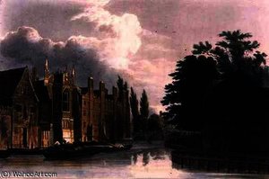 St. John's College, From Fisher's Lane — William Westall