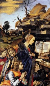 Apparition Of The Virgin To St Bernard (detail) — Filippino Lippi