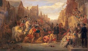 Compositional Sketch For 'death Of The Regent Moray' — Sir William Allan