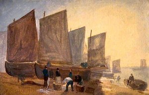Fishing Boats, Hastings — David Cox The Elder