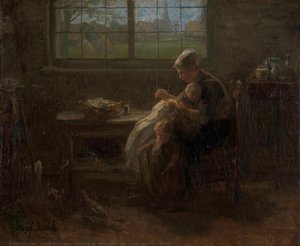 "the Joy Of Motherhood", Jozef Israëls, 1890 — Jozef Israëls