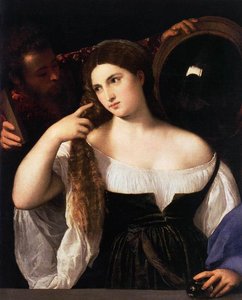 Femeia Cu Un Oglindă — Titian