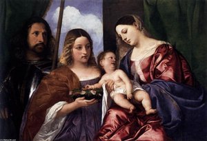 Madona Și Copilul Cu Sfâii Doroca Și Gheorghe — Titian