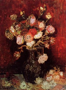 Vase With Asters And Phlox — Vincent Willem Van Gogh