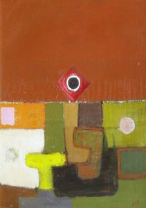 Motif In Indian Red And Mustard — Viktor Pasmor